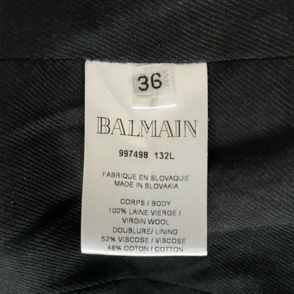 Authentic Balmain classic fitted double-breasted wool jacket - Picture 6 of 7